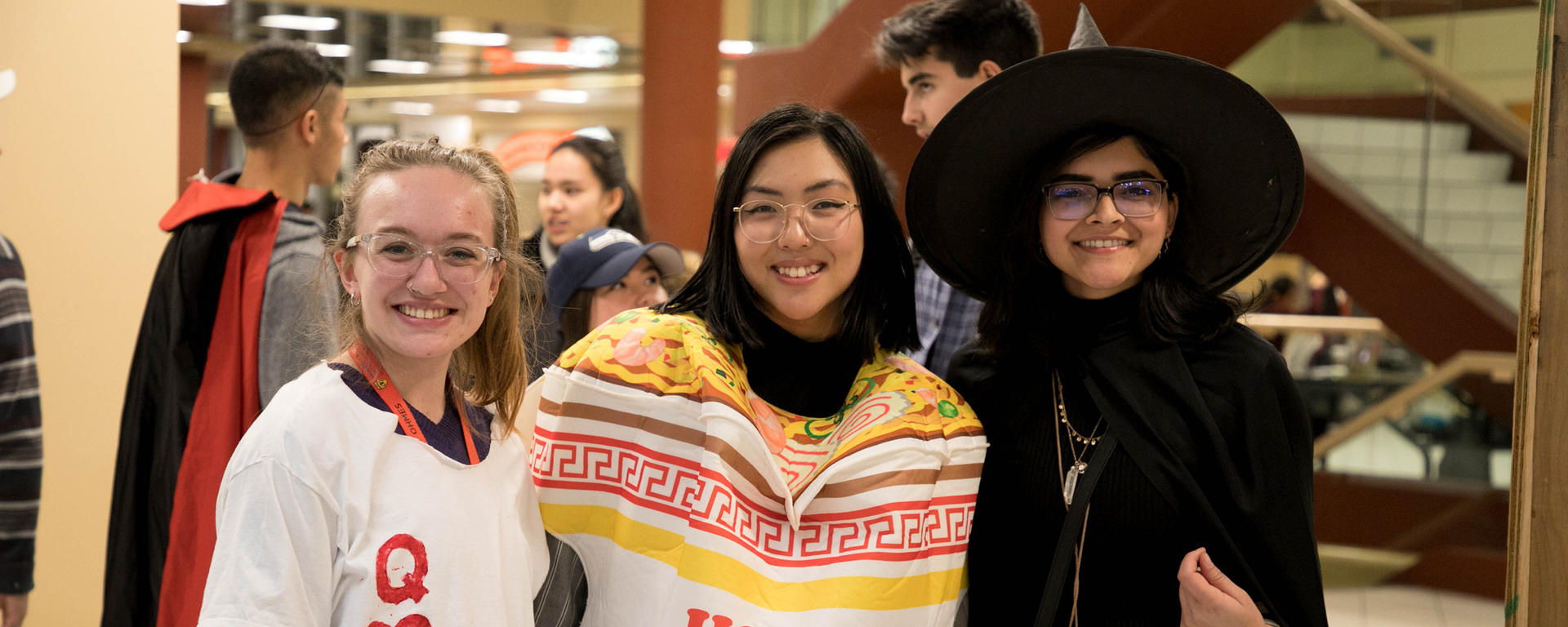 Students participate at Trick or Eat in 2019