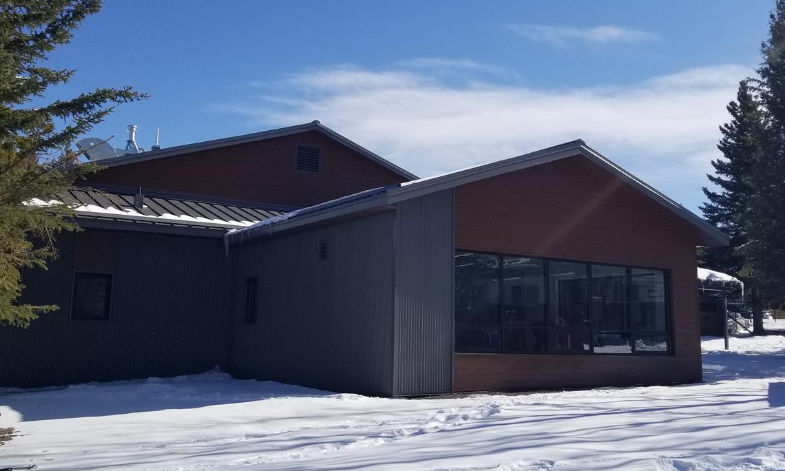 Barrier Lake Research Station’s new exterior.