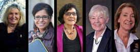 From left, Nancy Moules, Shahirose Premji, Judy Hanson, Sandra Reilly and Sandi Hirst.