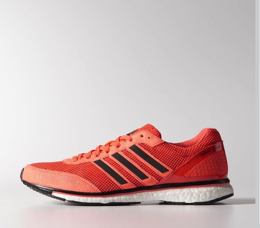 The Adidas BOOST marathon shoe.
