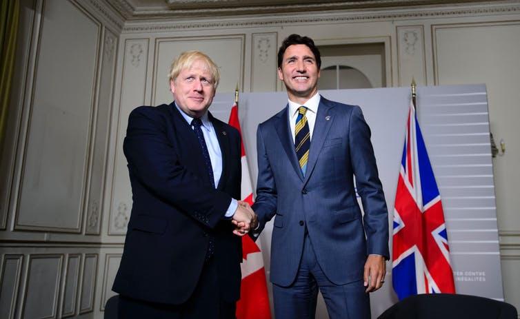 Boris Johnson and Justin Trudeau 
