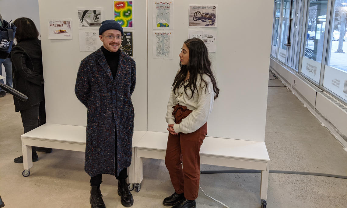 Undergraduate students Gregory Campbell and Angelica Becerra