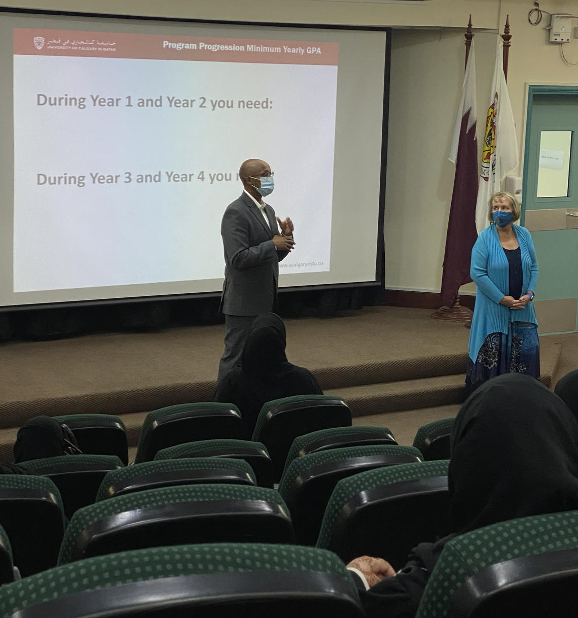 Mohamoud Adam Director, Student and Enrolment Services (Left) and Deborah White, Dean and Professor (Right)