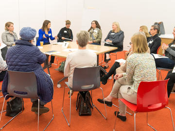 Participants in group discussion