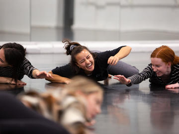 Students in the UCalgary dance program participating in both the body conditioning class, as well as a contemporary dance class.
