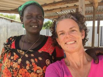 Alida with Elizabeth in Leer, South Sudan.