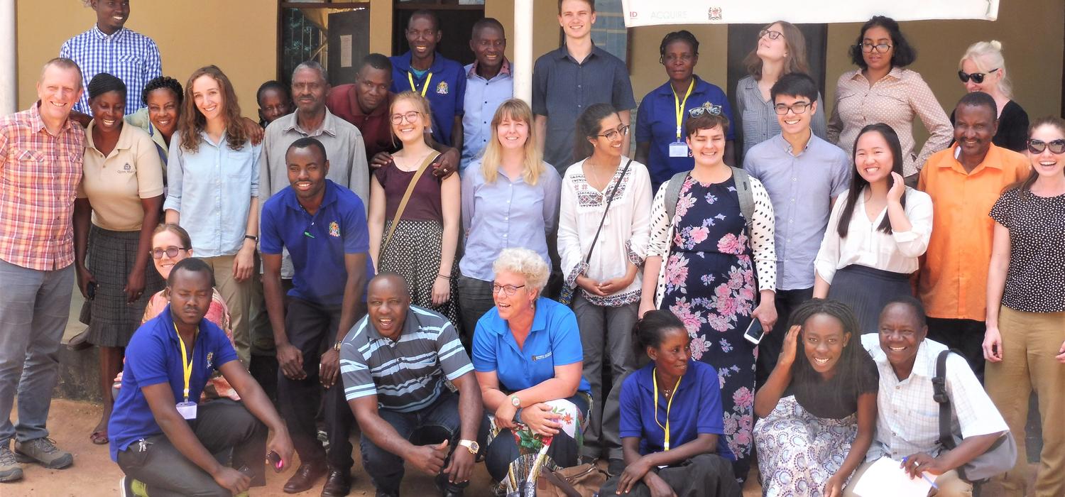 Group photo of interns, faculty and staff in Tanzania