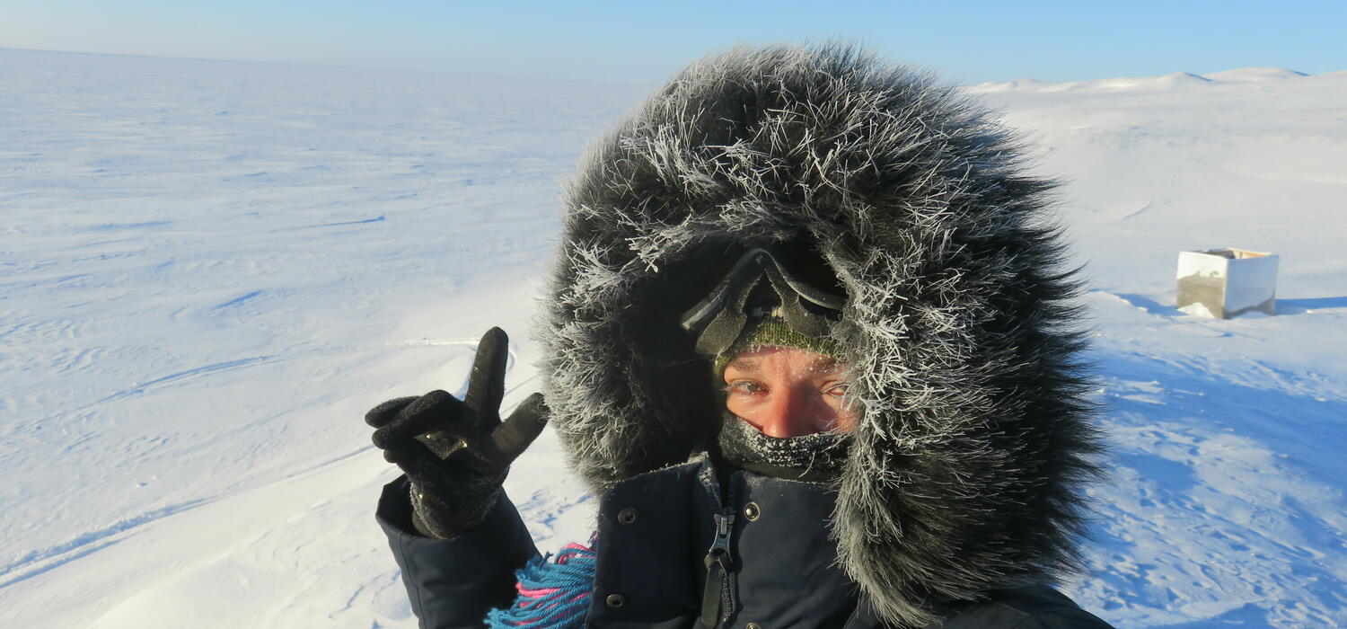 Alida Fernhout in Sachs Harbour in January where it was -57C with windchill.