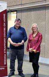 The University of Calgary's David Hogan and Ann Toohey put forth the application to join the Age-Friendly University global network in an effort to make UCalgary more hospitable to an aging population. Photo by Brittany DeAngelis, O'Brien 