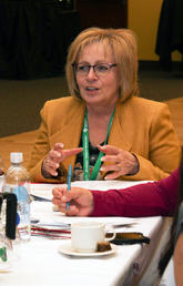 PaCER Program Manager Susanna Koczkur with program interns at a January 2019 meeting.