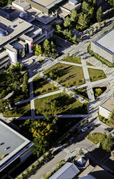 Aerial view of the UCalgary campus