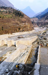 Destroyed Tapovan Vishnugad hydroelectric plant after devastating debris flow of Feb 7, 2021.