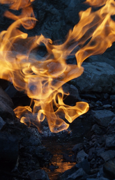 Methane-emitting spring in France