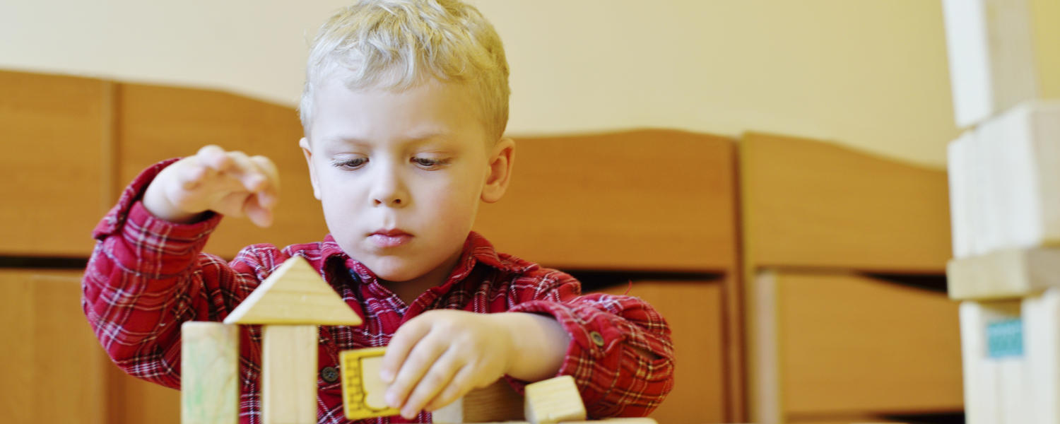 boy with blocks