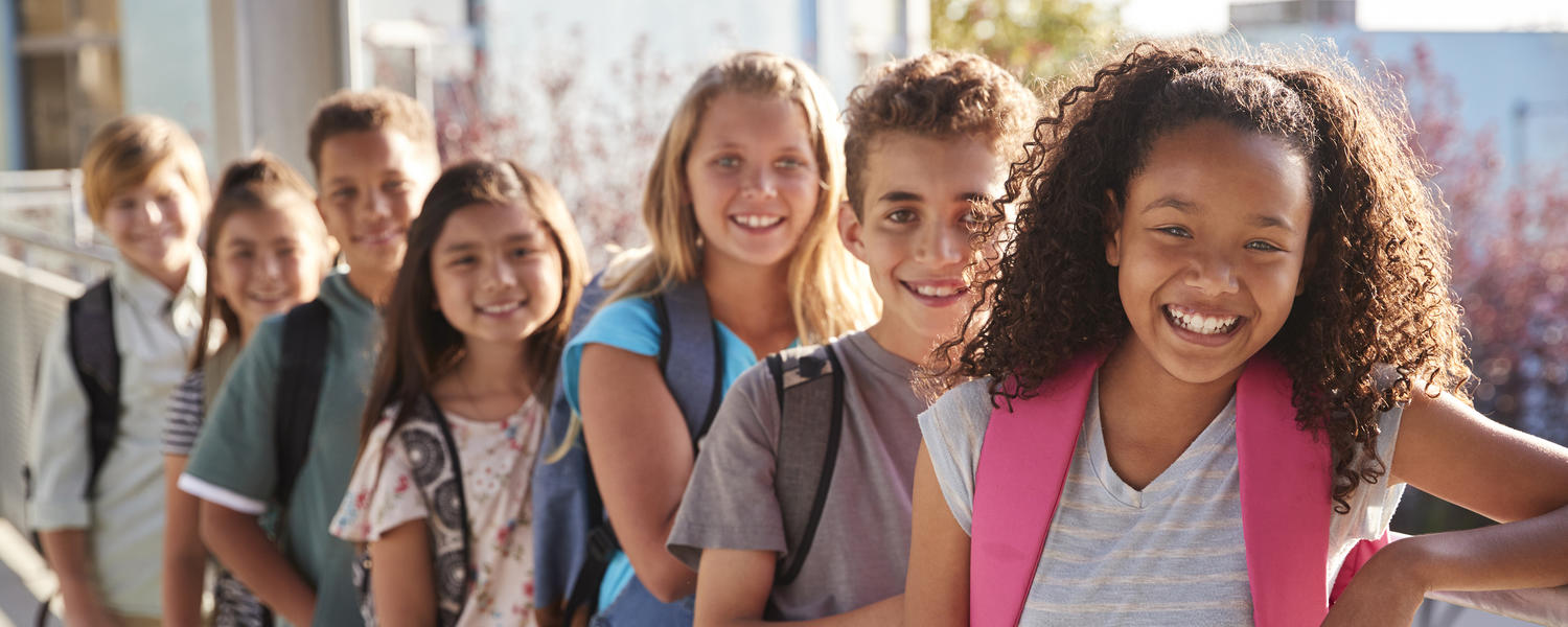 kids smiling