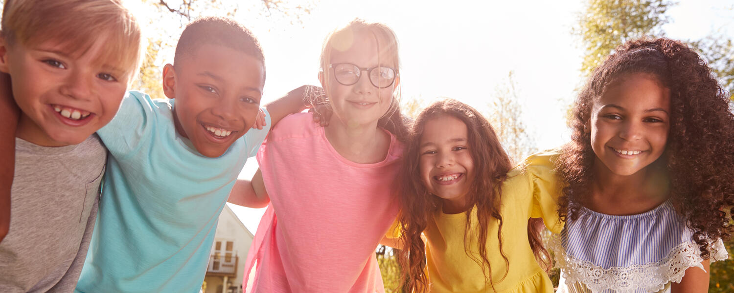 kids standing outside