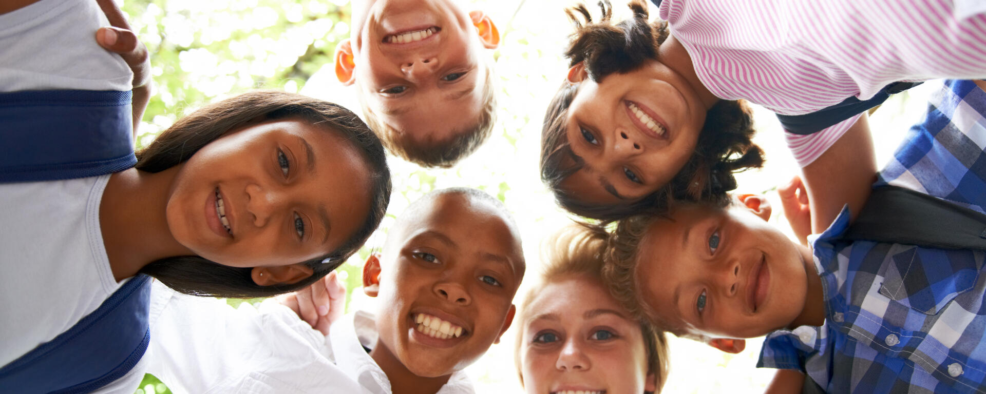 kids standing outside in circle