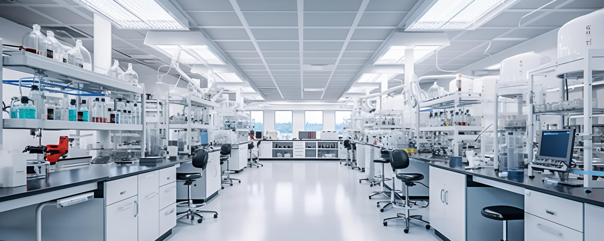 Interior of a research lab space 