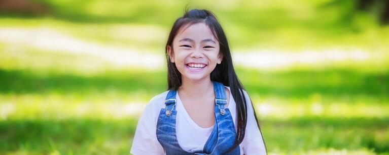 girl sitting outside