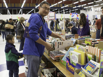 shoppers at the Calgary Reads Big Book Sale