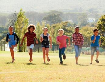 kids running outside